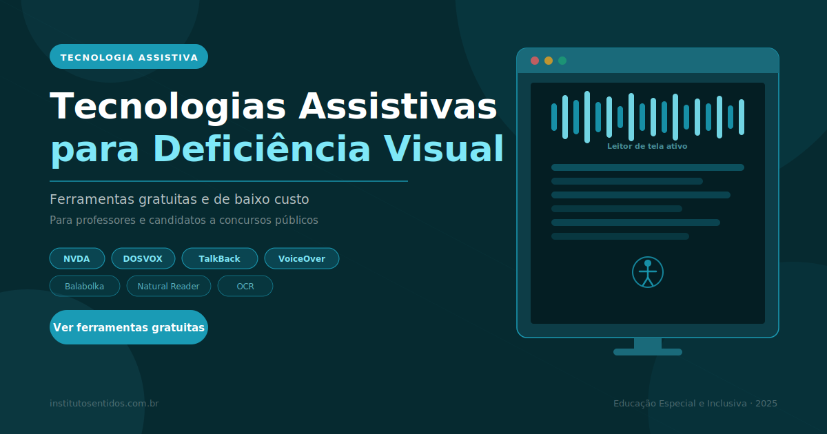 Capa do Post sobre Tecnologia Assistiva para Deficientes Visuais