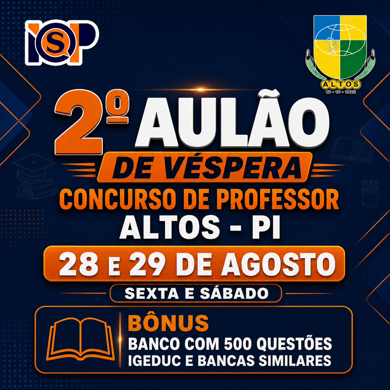 2º Aulão de Véspera – Concurso de Professor de Altos - PI